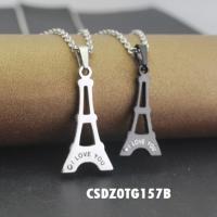 CSDZ0TG157B "巴黎埃菲尔铁-Paris Eiffel Tower"European/Korean Fashion SS Couple/BFF Pendant 欧美韩时尚钛钢情侣/闺蜜吊坠